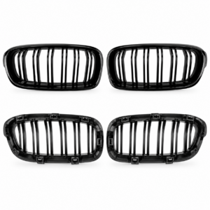 BMW F30 F31 F35 Gloss Black Double-Slat Kidney Grilles | M3 Style | 3 Series