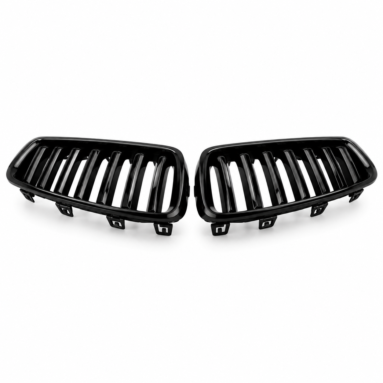 BMW F30 F31 F35 Gloss Black Double-Slat Kidney Grilles | M3 Style | 3 Series - Image 3