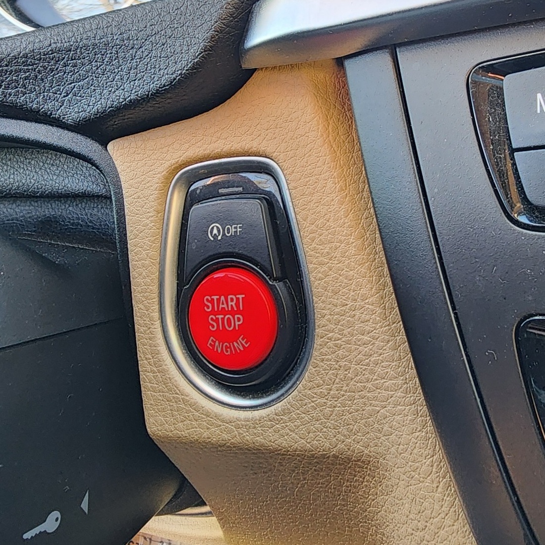 BMW Start Stop Engine Button Cover – F30 F31 F32 F80 M3 F82 M4 – Red & Blue - Image 2